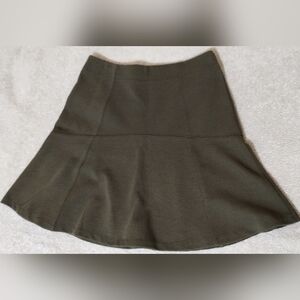 LOFT Women's Size 4 Olive Green Structured High Waisted Mini A-line Skirt